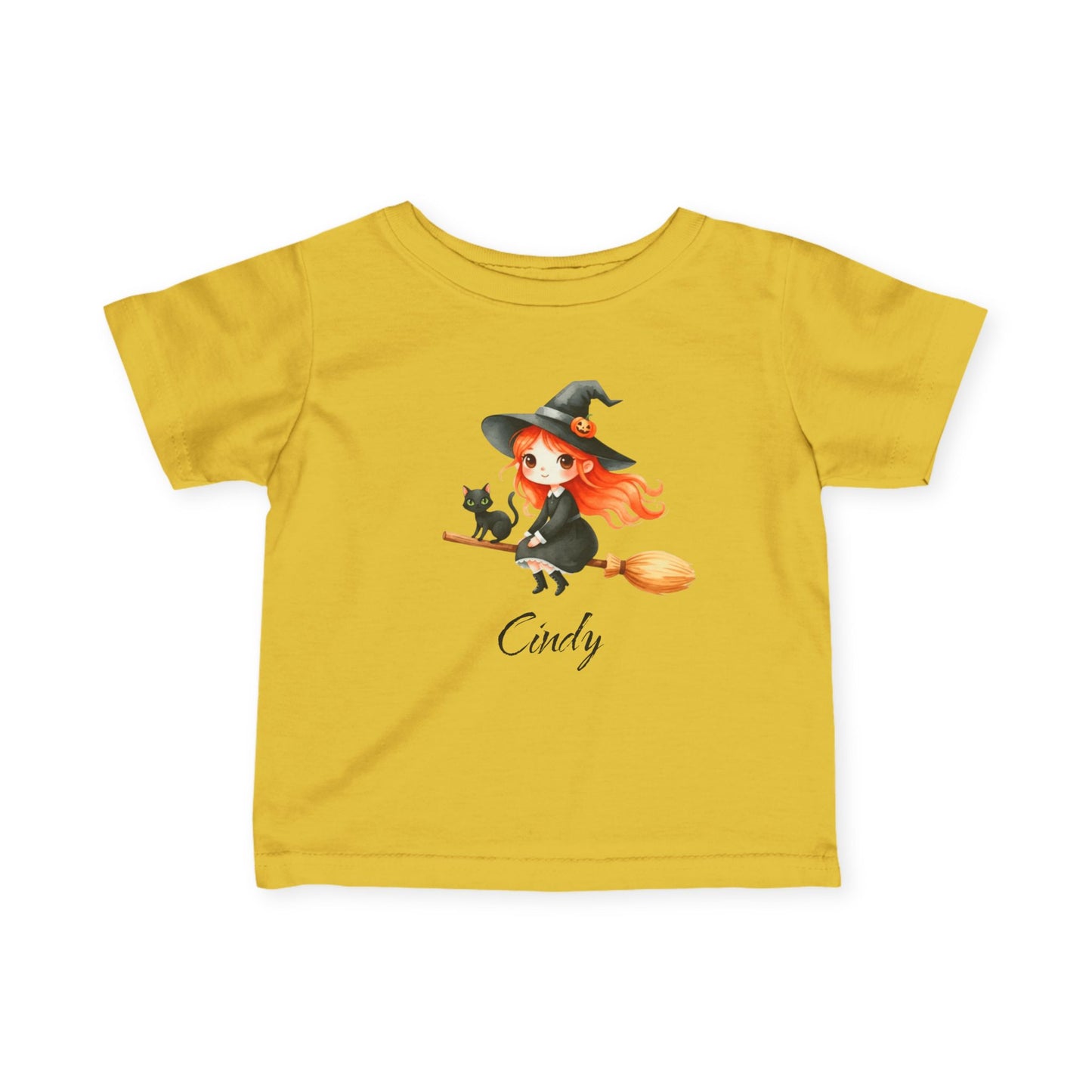 Personalized Cute Little Witch Kids T-Shirt | Halloween Baby & Toddler Tee