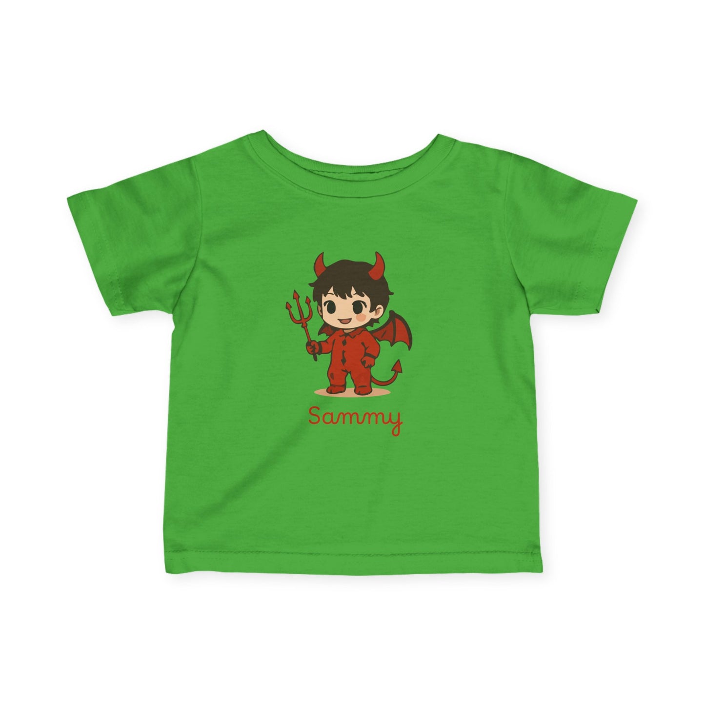Custom Name Little Devil Toddler T-Shirt | Baby's First Halloween Tee