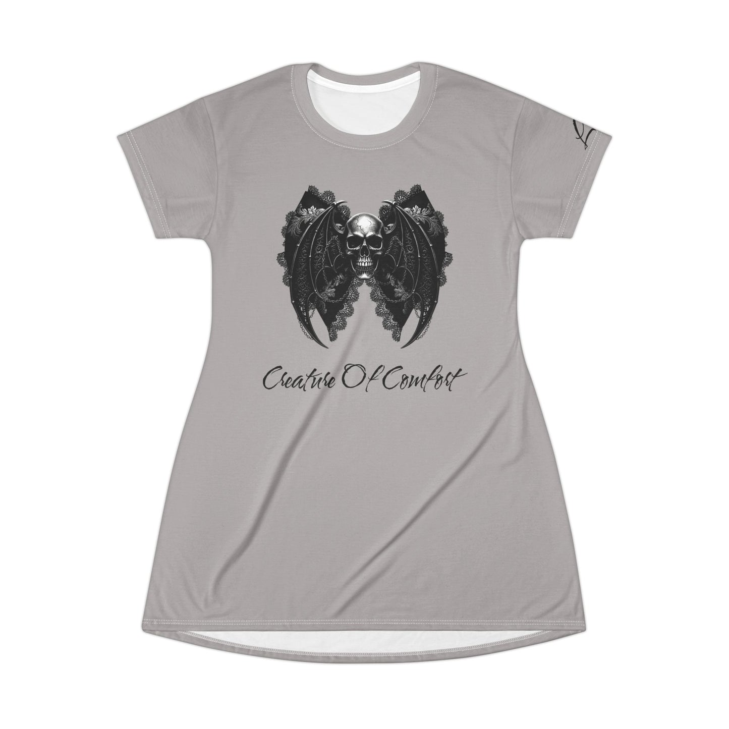 Creature Of Comfort Graphic Nightshirt | Gothic Skull Dress