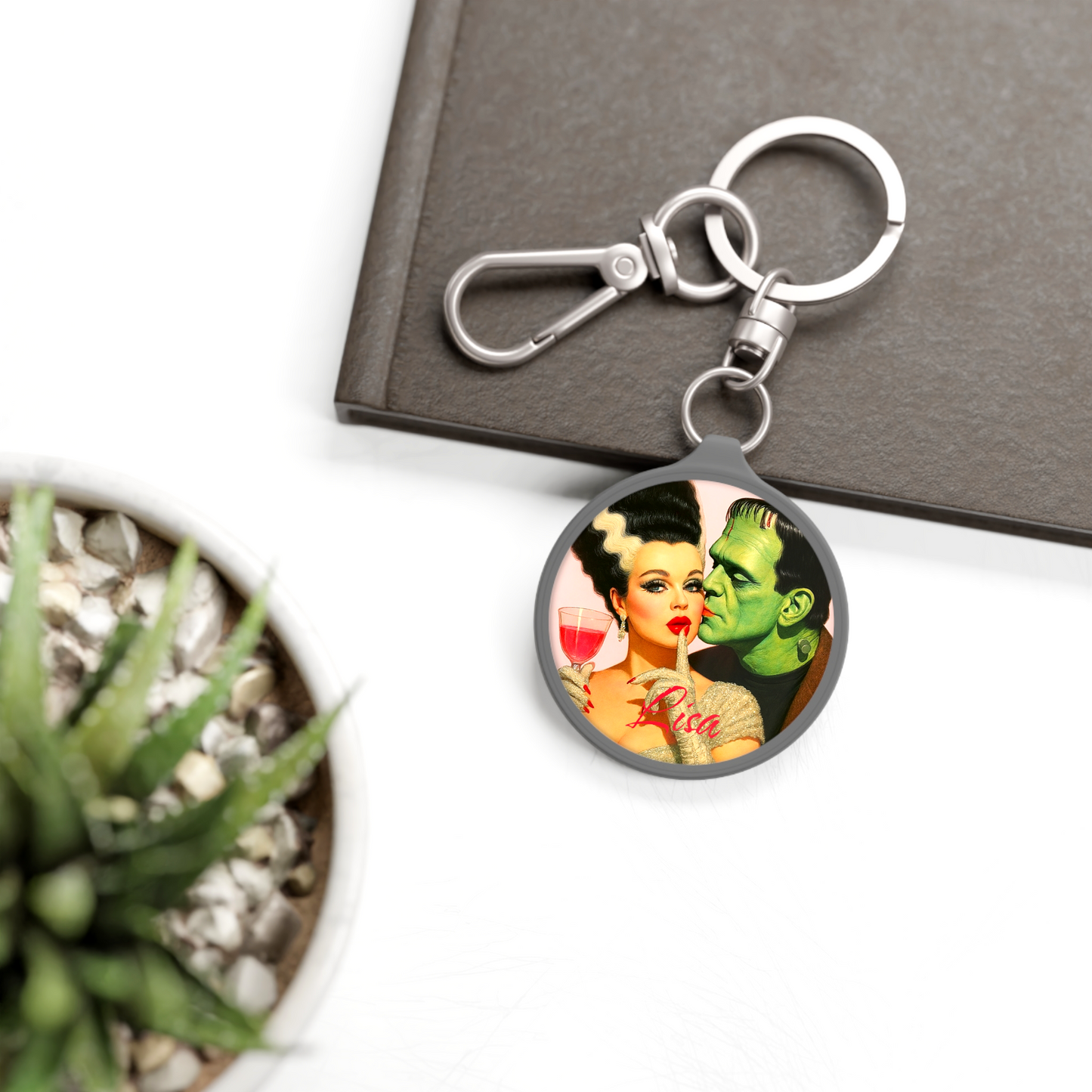 Personalized Bride Of Frankenstein Key Tag | Horror Accessories