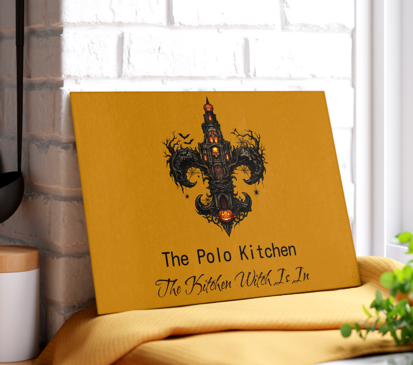Custom Name Haunted St. Louis Cathedral Glass Cutting Board