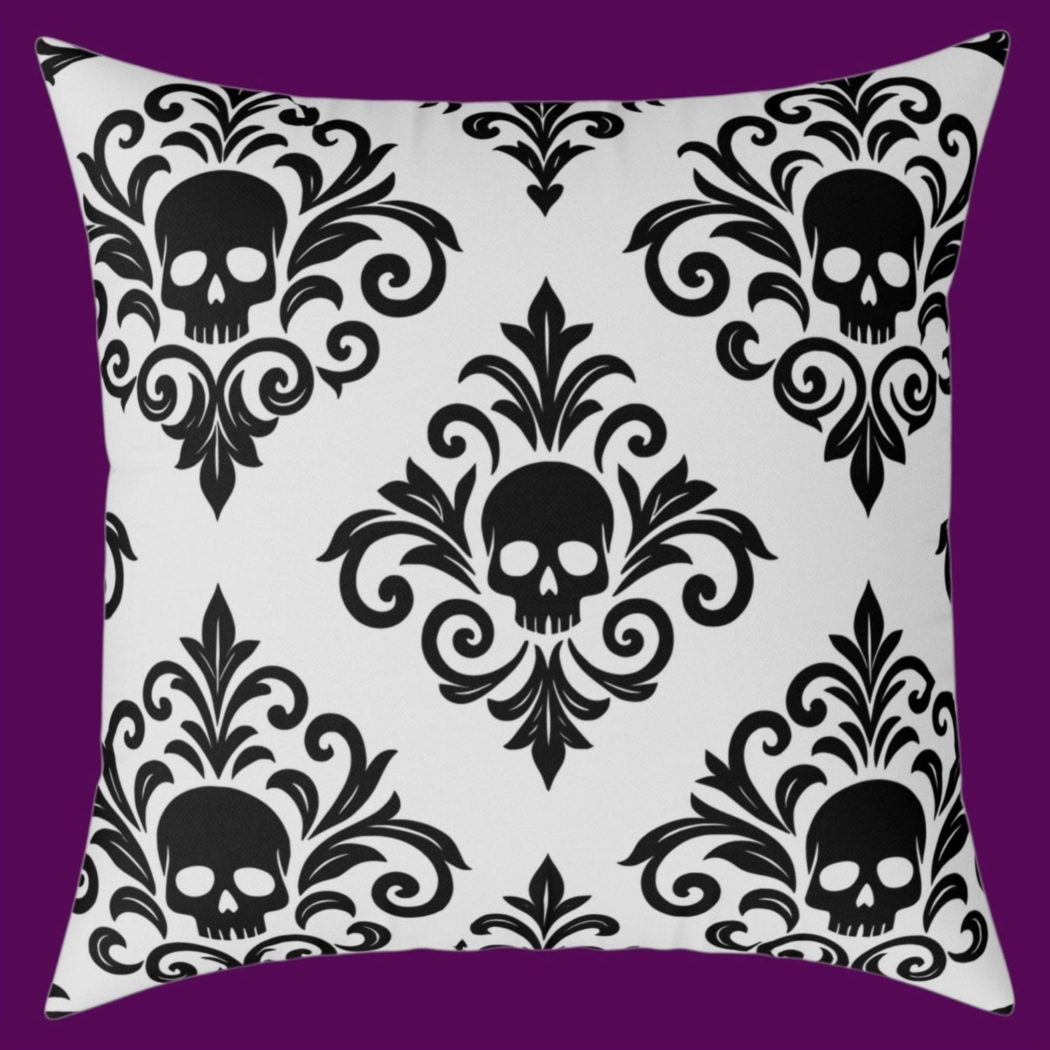 Personalized Gray Skull Throw Pillow From The Fright Factory New Orleans
