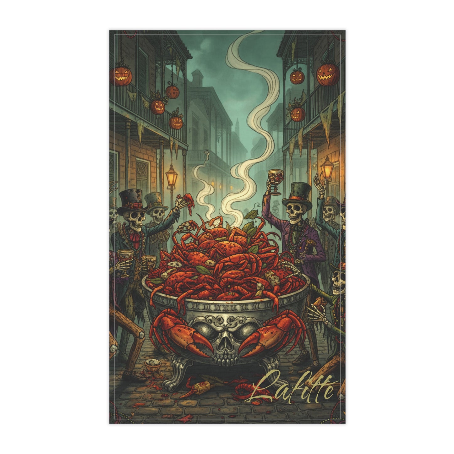 Personalized New Orleans Crawfish Boil Tea Towel | Fright Factory NOLA