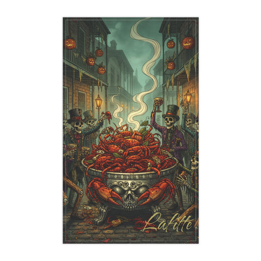 Personalized New Orleans Crawfish Boil Tea Towel | Fright Factory NOLA