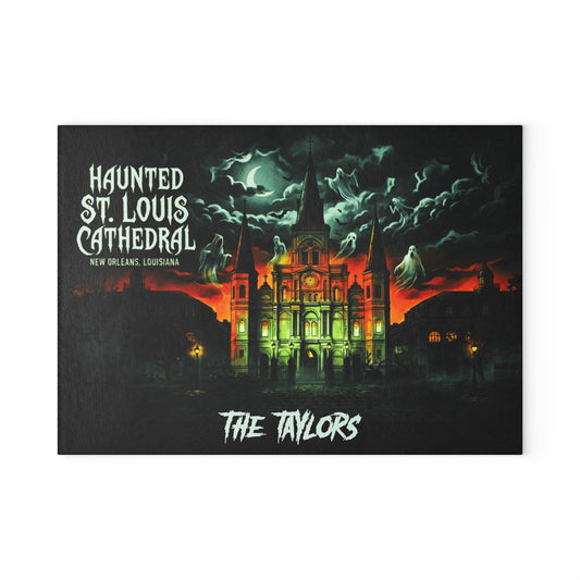 Personalized St. Louis Cathedral Gothic Glass Chopping Board | Fright Factory NOLA