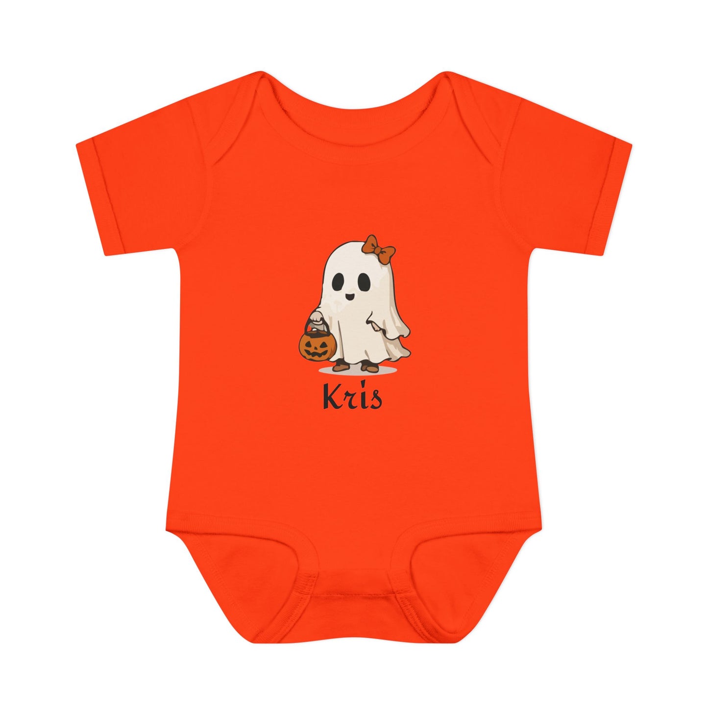 Personalized Ghost Baby Girl Bodysuit | Infant First Halloween Costume
