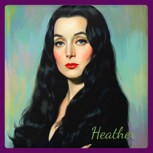 Morticia Addams Personalized Ceramic Coaster | Addams Family Gift