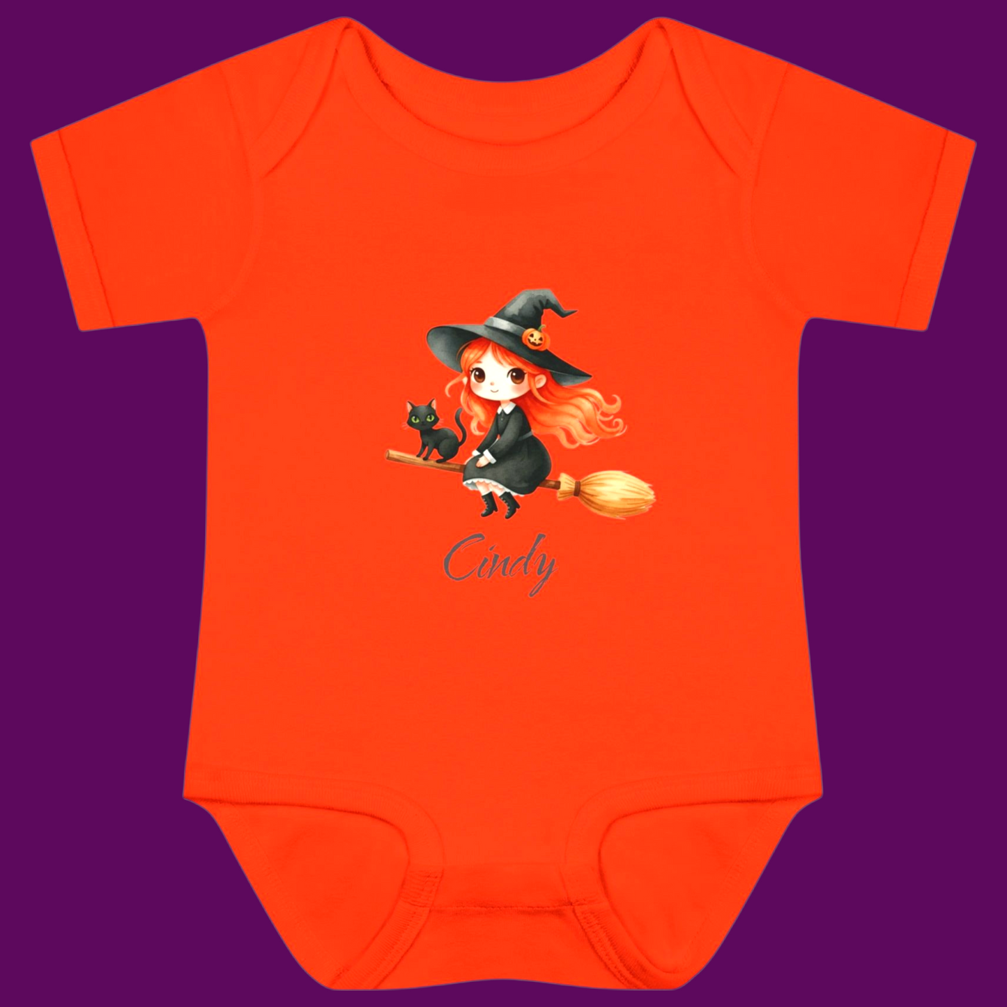 Personalized Little Witch Baby Bodysuit | Baby's First Halloween