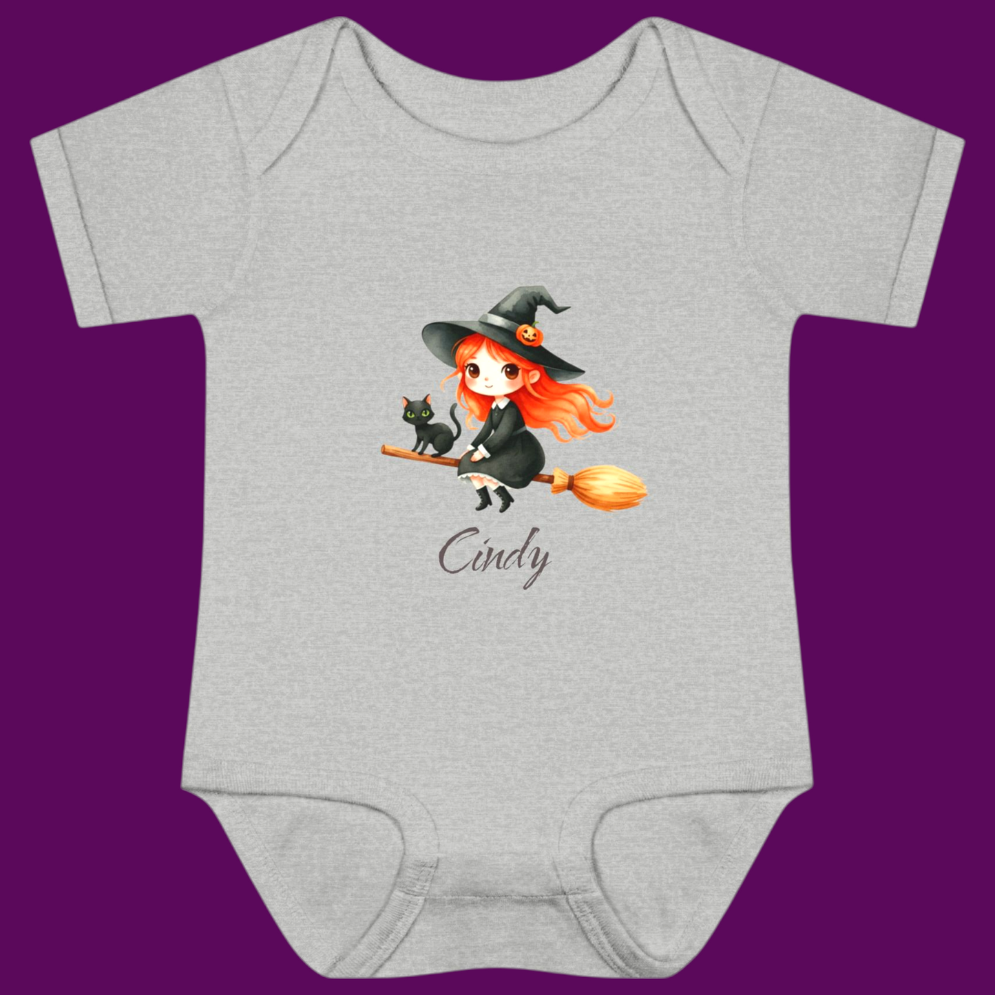 Personalized Little Witch Baby Bodysuit | Baby's First Halloween
