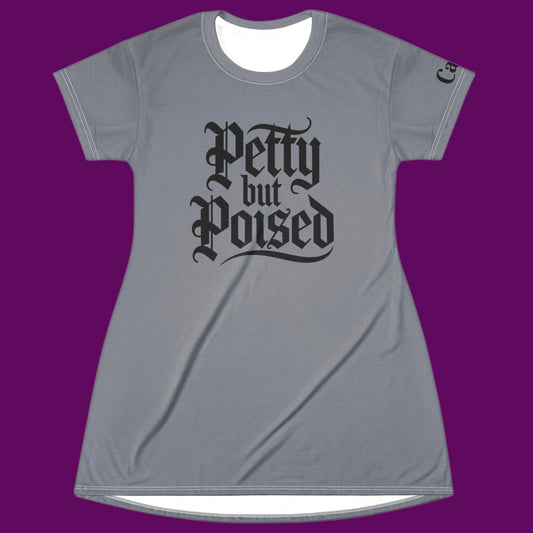 Petty But Poised Gothic T-Shirt Dress | Comfy Women's Nightgown