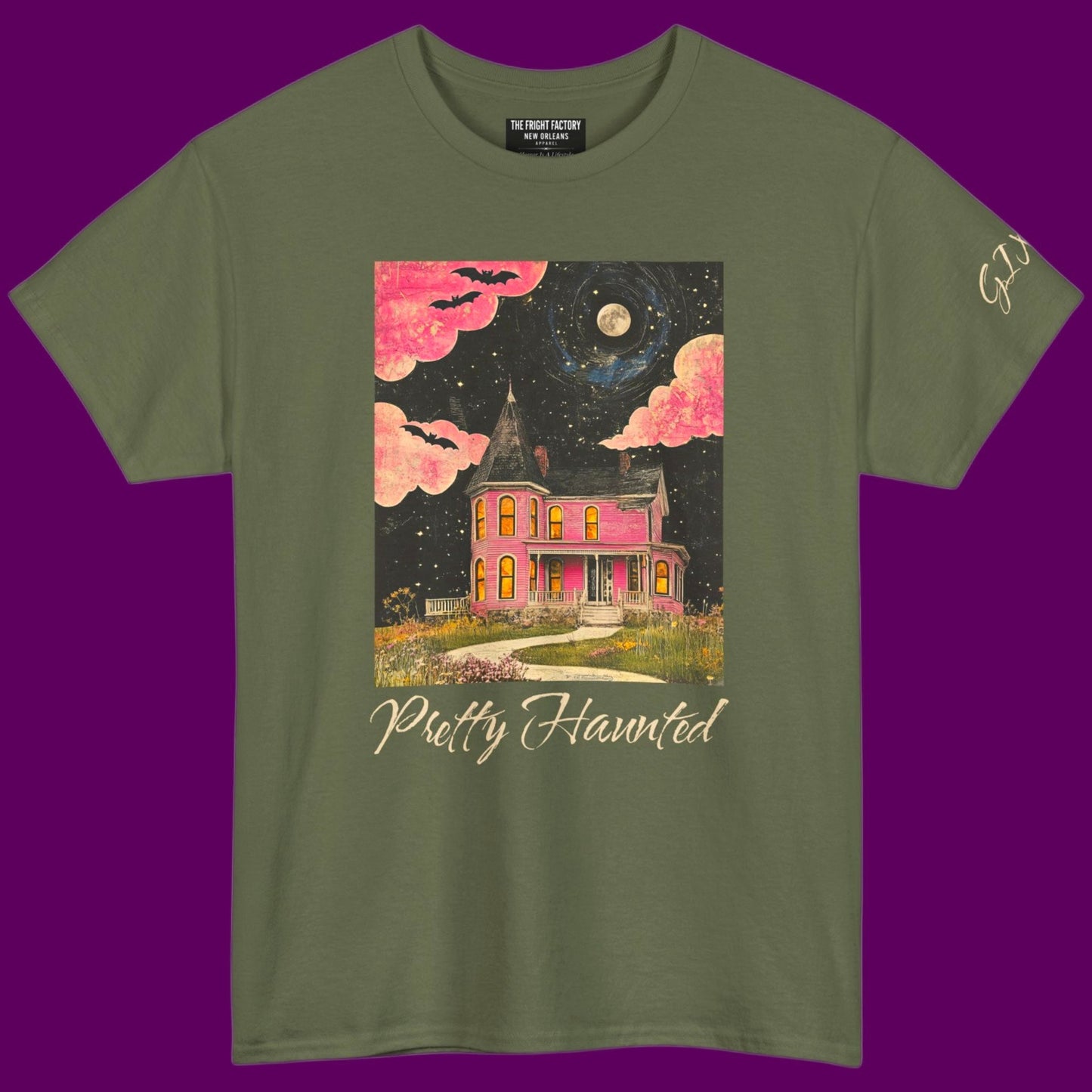 Personalized Pretty Haunted House Graphic Tee | Halloween T-Shirts