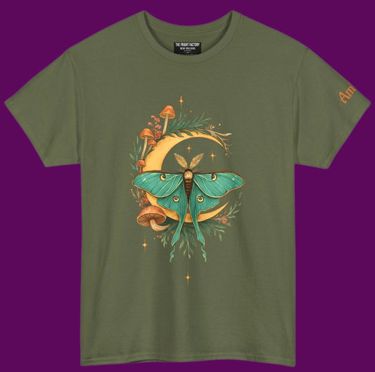 Personalized Luna Moth Graphic Tee | Cottagecore Mushroom Shirt