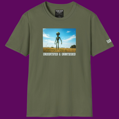 Personalized Alien Unbotherd Graphic Shirt | Retro UFO Tee