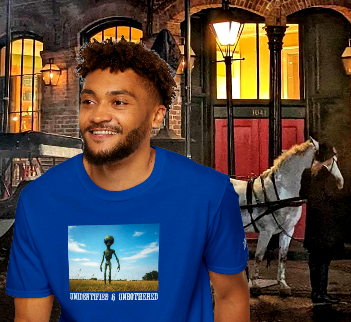 Personalized Alien Unbotherd Graphic Shirt | Retro UFO Tee
