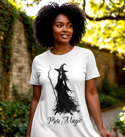 Pure Magic Witch Graphic Nightshirt | Gothic Aesthetic Dress