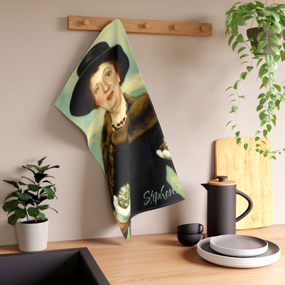 Personalized Aunt Clara Bewitched Tea Towel | Retro Horror